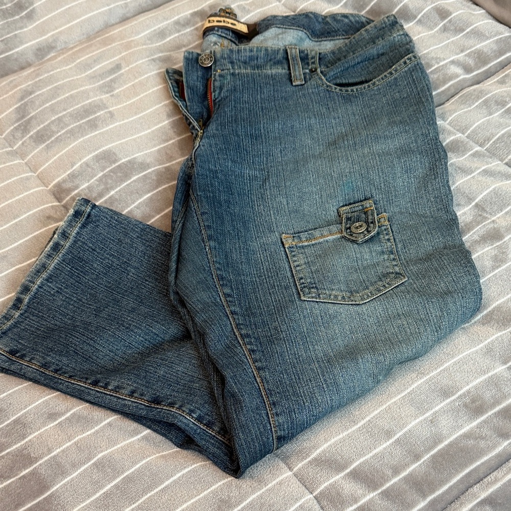 bebe Blue Bootcut Jeans